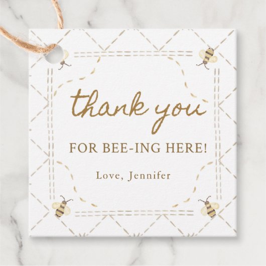 Étiquettes Cadeau Merci Pour L'Abeille Ici Merci (Devant)