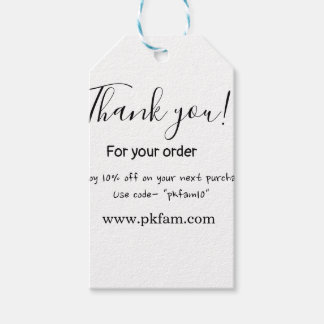 Étiquettes-cadeau Merci pour l'achat détail de l'entreprise familial