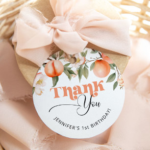 Étiquettes Cadeau Merci pour l'anniversaire de la pêche