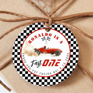 Étiquettes Cadeau Merci pour l'anniversaire d'un garçon de voiture d