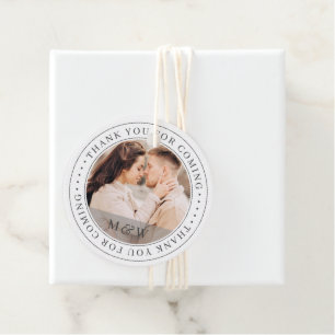 Étiquettes Cadeau Merci Pour Le Mariage Classique À Venir Photo Pers