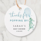 Étiquettes Cadeau Merci Pour Le Popup De Verdure Eucalyptus Balloon (Devant)