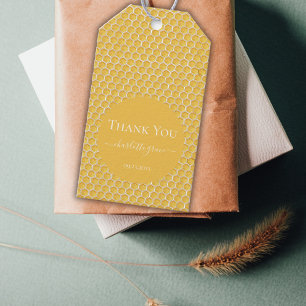 Étiquettes-cadeau Merci pour le premier jour de l'abeille en nid d'a