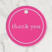 Étiquettes Cadeau merci pour le rose rond (Devant)