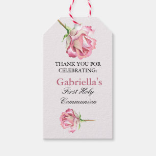 Étiquettes-cadeau Merci pour les roses venants ma première étiquet