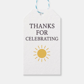 Étiquettes-cadeau Merci pour les Tags de Favoris du Soleil