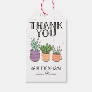 Étiquettes-cadeau Merci pour m'aider à développer l'appréciation de