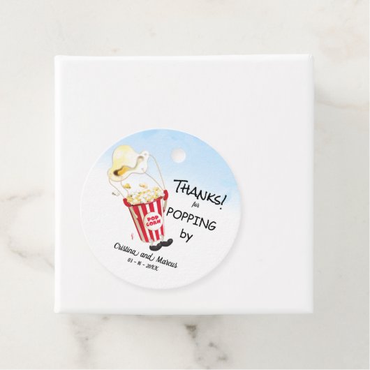Étiquettes Cadeau Merci pour Popping By Popcorn Event (En situation)
