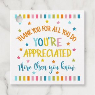 Étiquettes Cadeau Merci pour tout ce que vous faites, vous êtes enco
