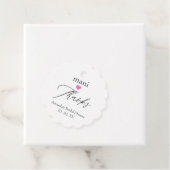 Étiquettes Cadeau Merci pour une manucure rose (En situation)