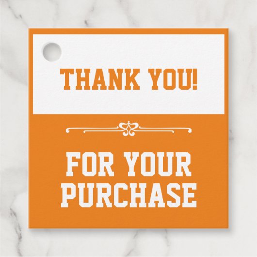 Étiquettes Cadeau Merci pour votre achat (Devant)