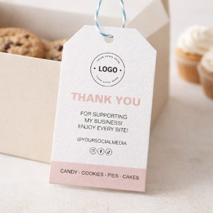 Étiquettes-cadeau Merci pour votre commande avec logo personnalisé p