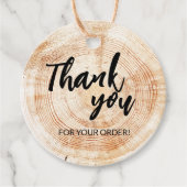 Étiquettes Cadeau Merci pour votre commande site professionnel code (Devant)