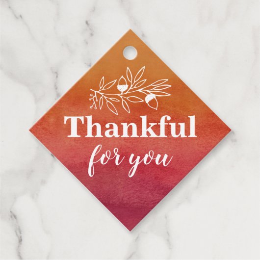 Étiquettes Cadeau Merci Pour Vous Parti Engagement Mariage de automn (Devant)