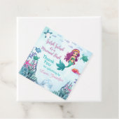 Étiquettes Cadeau Merci pourpre à la sirène à éclaboussure (En situation)