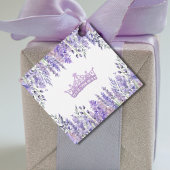 Étiquettes Cadeau Merci pourpre de Quinceanera