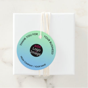 Étiquettes Cadeau Merci professionnel élégant dégradé personnalisé