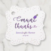 Étiquettes Cadeau Merci Purple Mani (Devant)