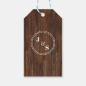 Étiquettes-cadeau Merci réception douche rustique (Dos)