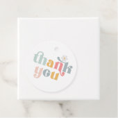 Étiquettes Cadeau Merci rétro super (En situation)