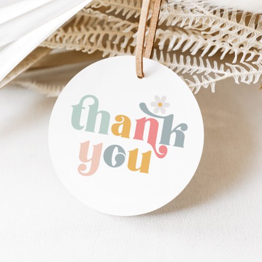 Étiquettes Cadeau Merci rétro super