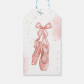 Étiquettes-cadeau Merci rose Ballet élégant (Dos)