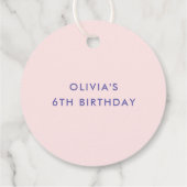 Étiquettes Cadeau Merci rose Confetti (Dos)