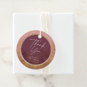 Étiquettes Cadeau Merci rose Gold 40e anniversaire de fête (En situation)