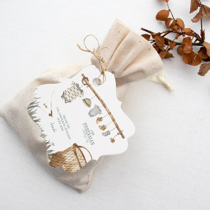 Étiquettes Cadeau Merci rustique de Baby shower pêcheur