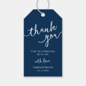 Étiquettes-cadeau Merci rustique du mariage (Devant)