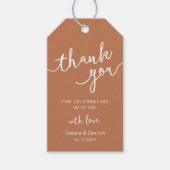 Étiquettes-cadeau Merci rustique du mariage (Devant)