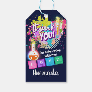 Étiquettes-cadeau Merci scientifique Tags, Faveurs de la science, Sc