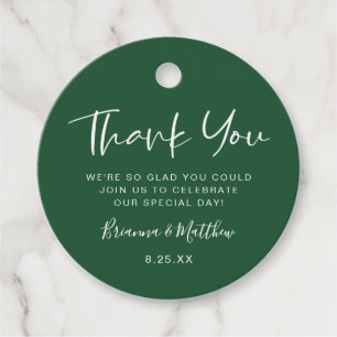 Étiquettes Cadeau Merci simple Couleur personnalisée