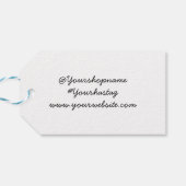 Étiquettes-cadeau Merci simple d'affaires blanc pour l'insertion de (Dos Horizontal)