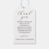 Étiquettes-cadeau Merci! Simple, élégant, blanc, écriture manuscrite (Devant)