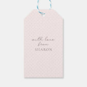 Étiquettes-cadeau Merci simple, rose, floral, script (Dos)