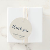 Étiquettes Cadeau Merci Simple Uni Couleur Ivoire Mariage (En situation)