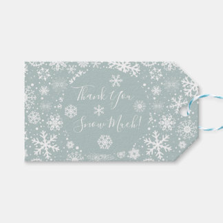 Étiquettes-cadeau Merci Snow Beaucoup Favoriser Tags