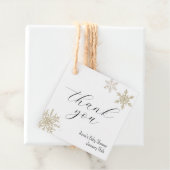 Étiquettes Cadeau Merci Snowflake (En situation)