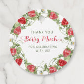 Étiquettes Cadeau Merci sucré aux fraises (Dos)