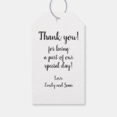 Étiquettes-cadeau Merci Sur Mesure Mariage D'Amandes Sugared Faveur (Dos)