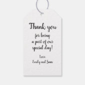 Étiquettes-cadeau Merci Sur Mesure Mariage D'Amandes Sugared Faveur (Dos)