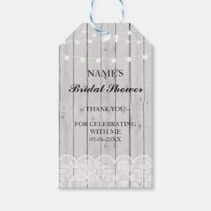 Étiquettes-cadeau Merci Tag Favoriser Fête des mariées dentelle en b