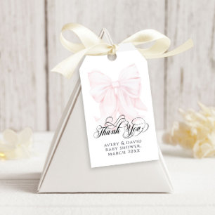 Étiquettes-cadeau Merci Tag Un 1er Anniversaire Rose Bow Filles