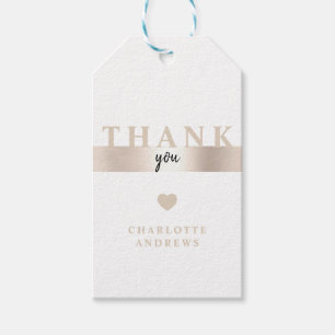 Étiquettes-cadeau Merci! Tags GoldGift du salon moderne