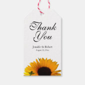 Étiquettes-cadeau Merci tournesol (Devant)