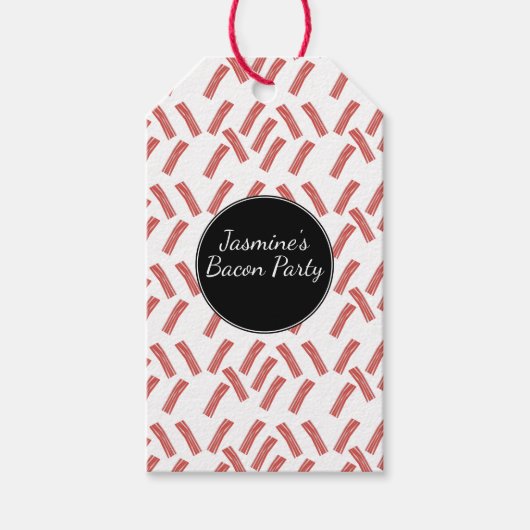Étiquettes-cadeau Merci Tout Ce Que Vous Pouvez Manger Fête Bacon N' (Devant)