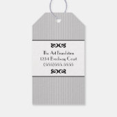 Étiquettes-cadeau Merci Tuxedo noir (Dos)