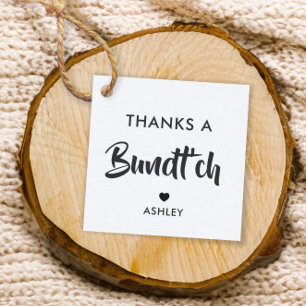 Étiquettes Cadeau Merci Un Bundt'ch Gift Tag, Bundt Cake Tag, Kraft