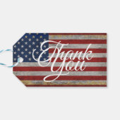 Étiquettes-cadeau Merci USA Drapeau 4 juillet Amérique (Dos Horizontal)